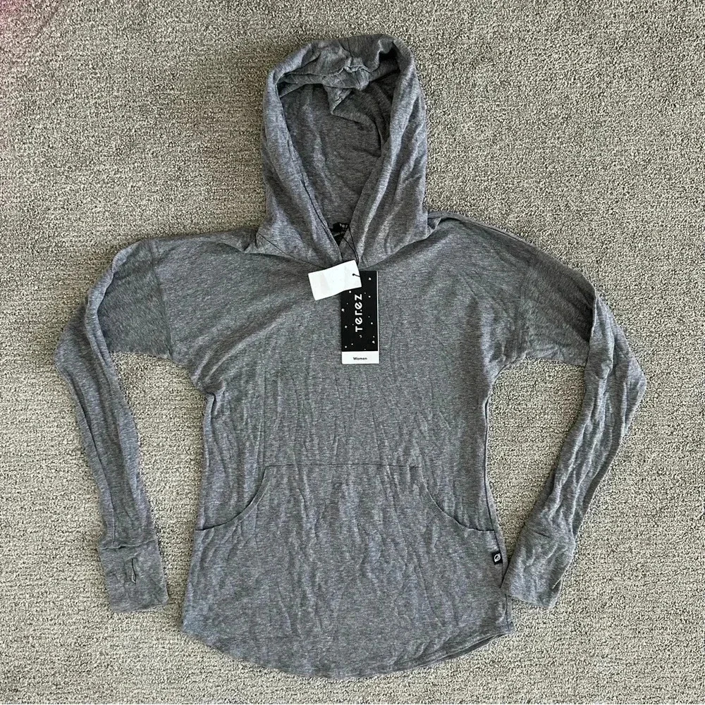 Terez lightweight‎ long sleeve shirt gray size XS